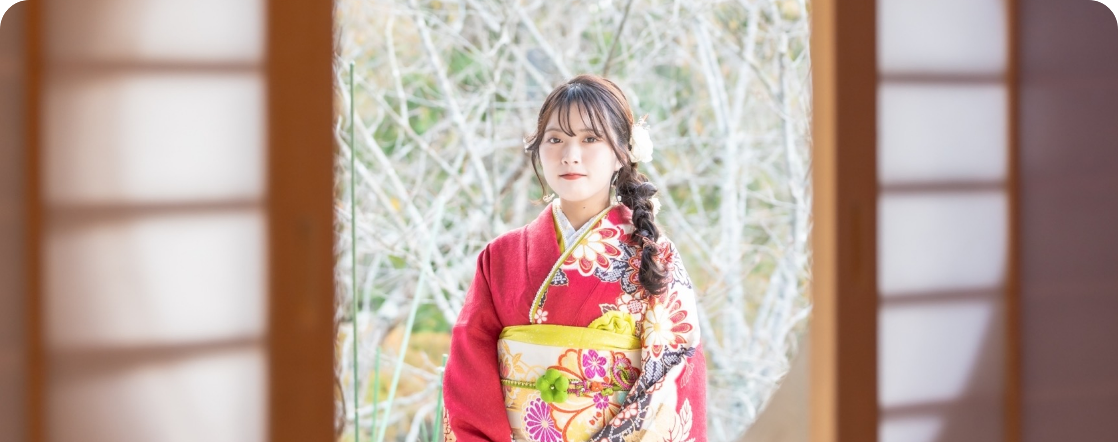 成人式プランの家族写真